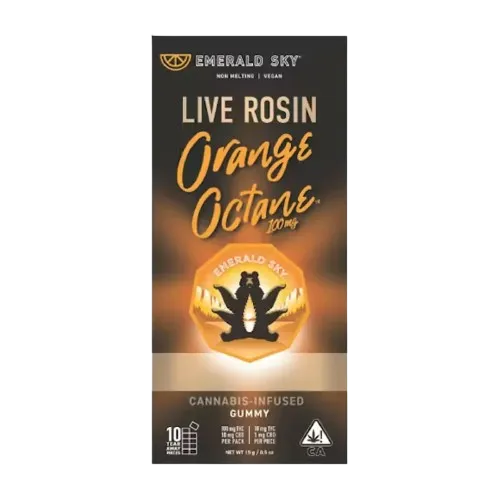 LIVE ROSIN GUMMY SINGLE [100MG] ORANGE OCTANE - 100 MG product image