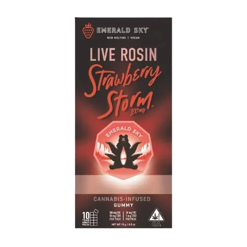LIVE ROSIN GUMMY SINGLE [100MG] STRAWBERRY STORM - 100 MG product image
