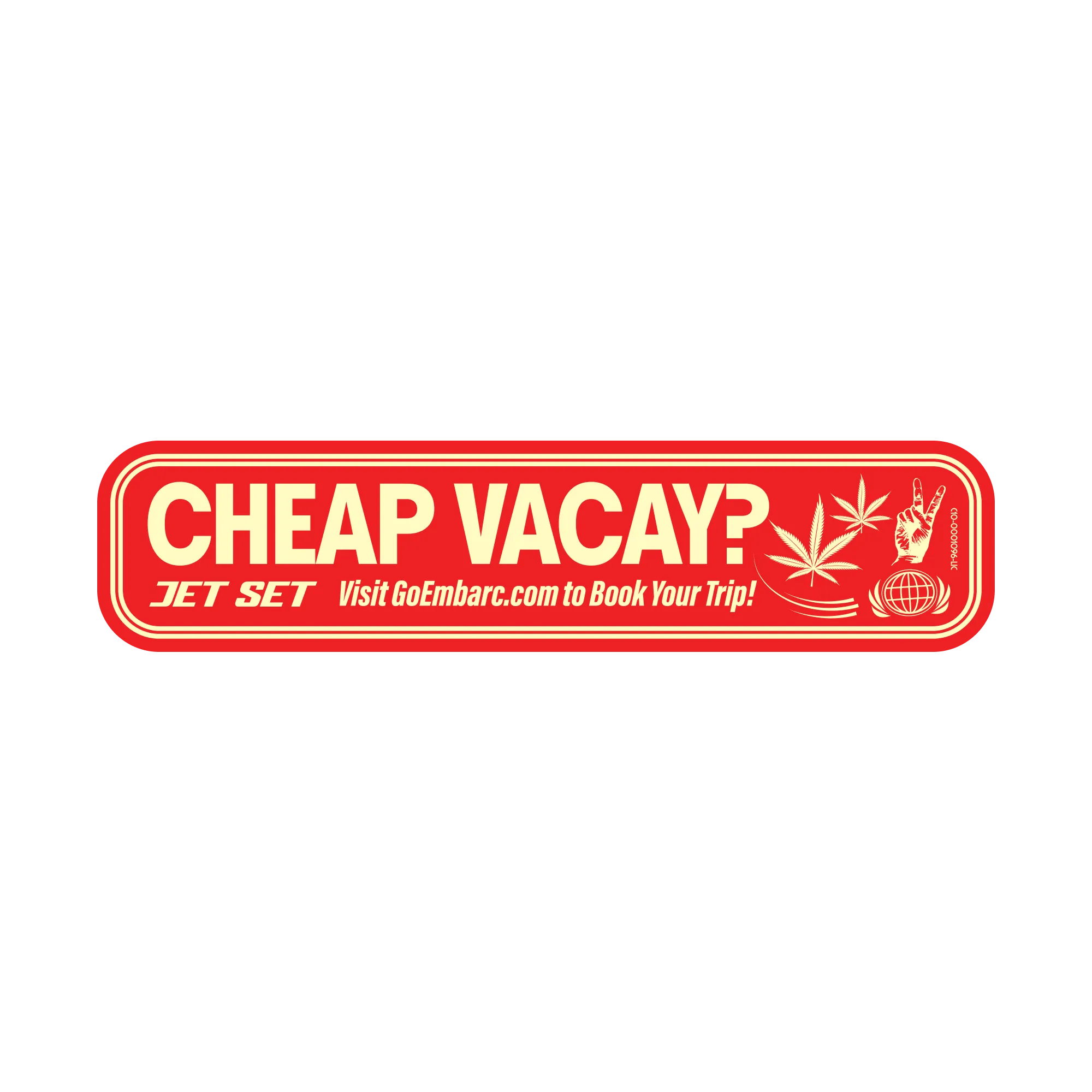 CHEAP VACAY STICKER - ONE SIZE product image