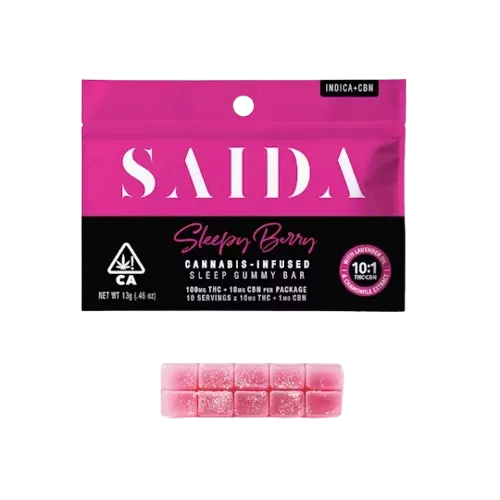 GUMMY BAR 10PK [100MG] 10:1 THC:CBN SLEEPY BERRY - 100 MG - 10 PACK product image