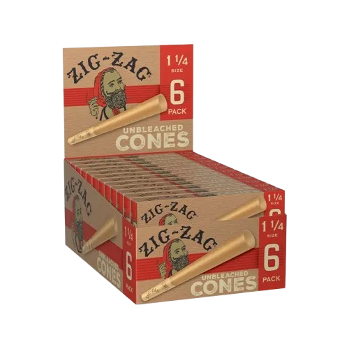 UNBLEACHED PRE-ROLLED CONES 1.25" 6PK - ONE SIZE - 6 PACK product image