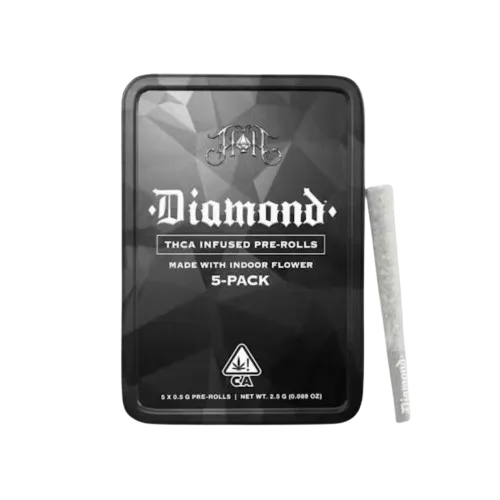 DIAMOND INFUSED PREROLL 5PK [2.5G] BLUE SAMURAI #17 - 2.5 G - 5 PACK