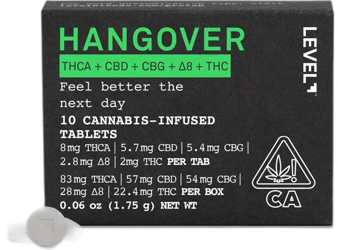 PROTAB 10PK [25MG] HANGOVER THCA + CBD + CBG + DELTA 8 + THC