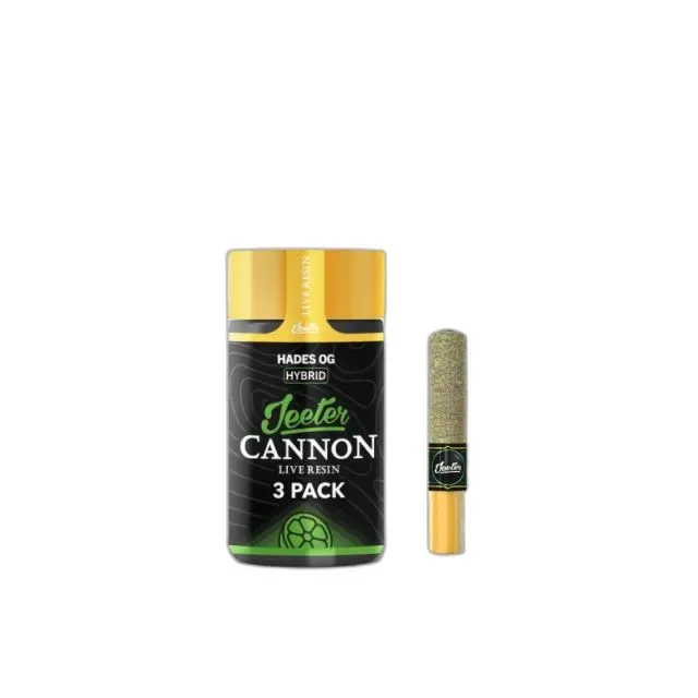 BABY CANNON INFUSED PREROLL 3PK [1.5G] HADES OG - 1.5 G - 3 PACK