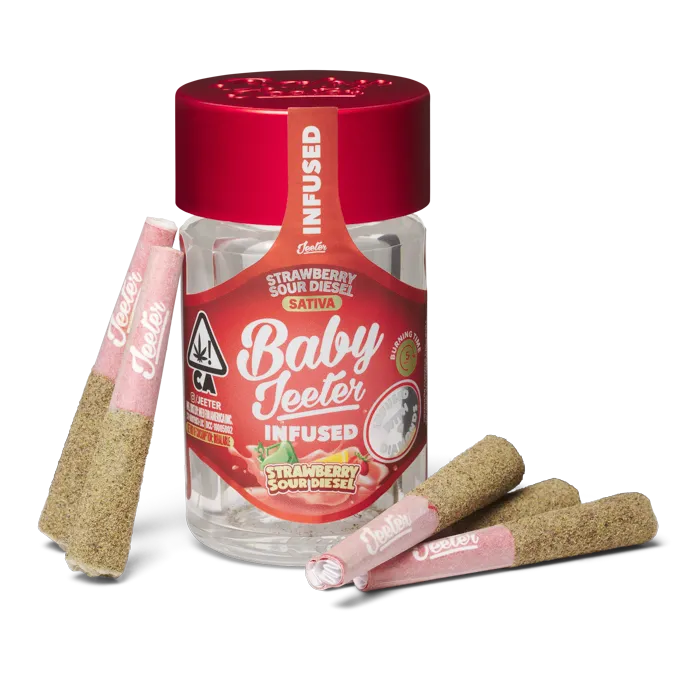 BABY JEETER INFUSED PREROLL 5PK [2.5G] STRAWBERRY SOUR DIESEL