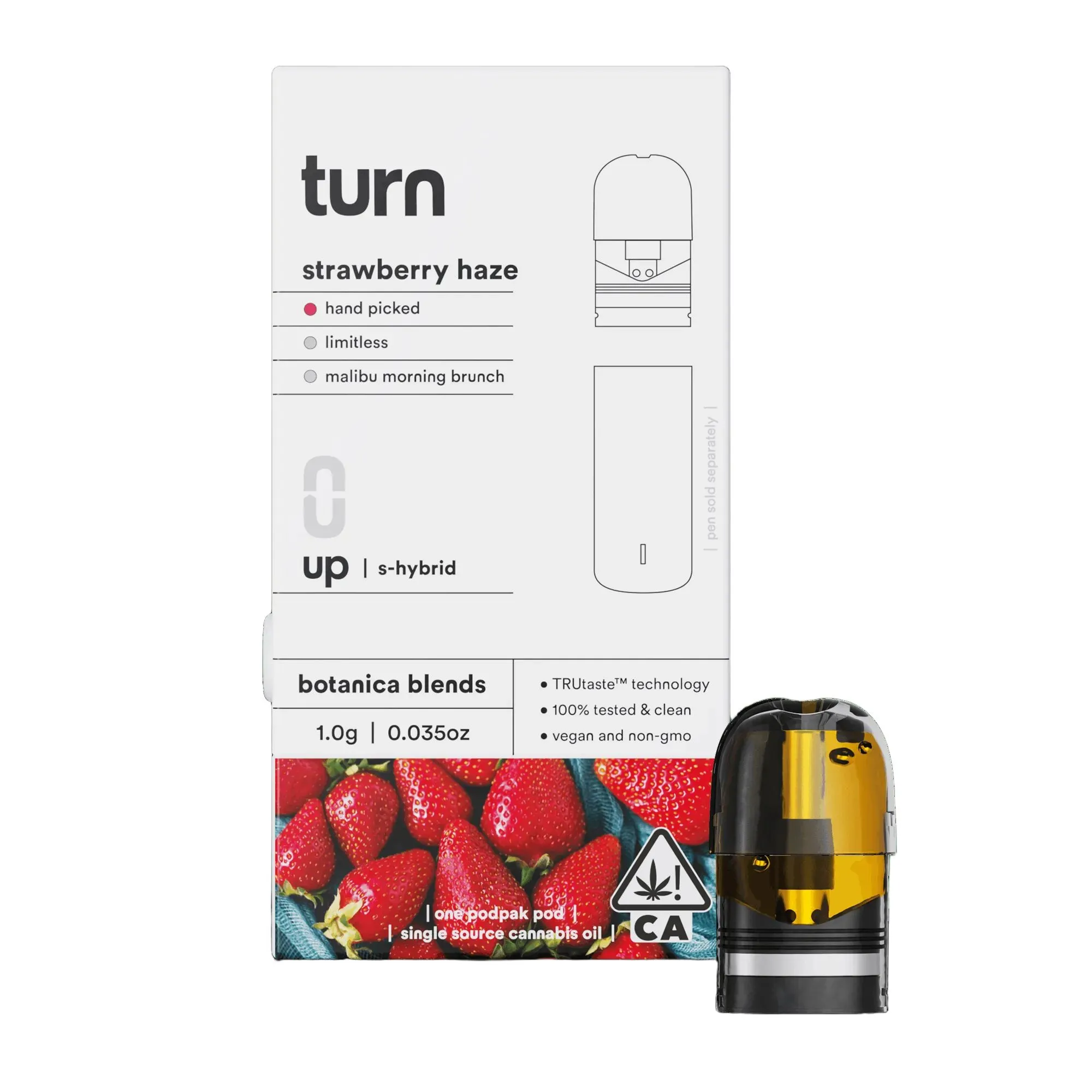 TURN UP BOTANICAL BLENDS POD [1G] STRAWBERRY HAZE product image