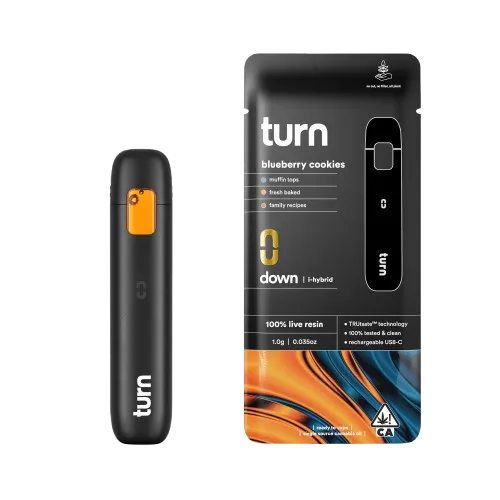 TURN DOWN LIVE RESIN READY TO USE VAPORIZER [1G] BLUEBERRY COOKIES - 1 G