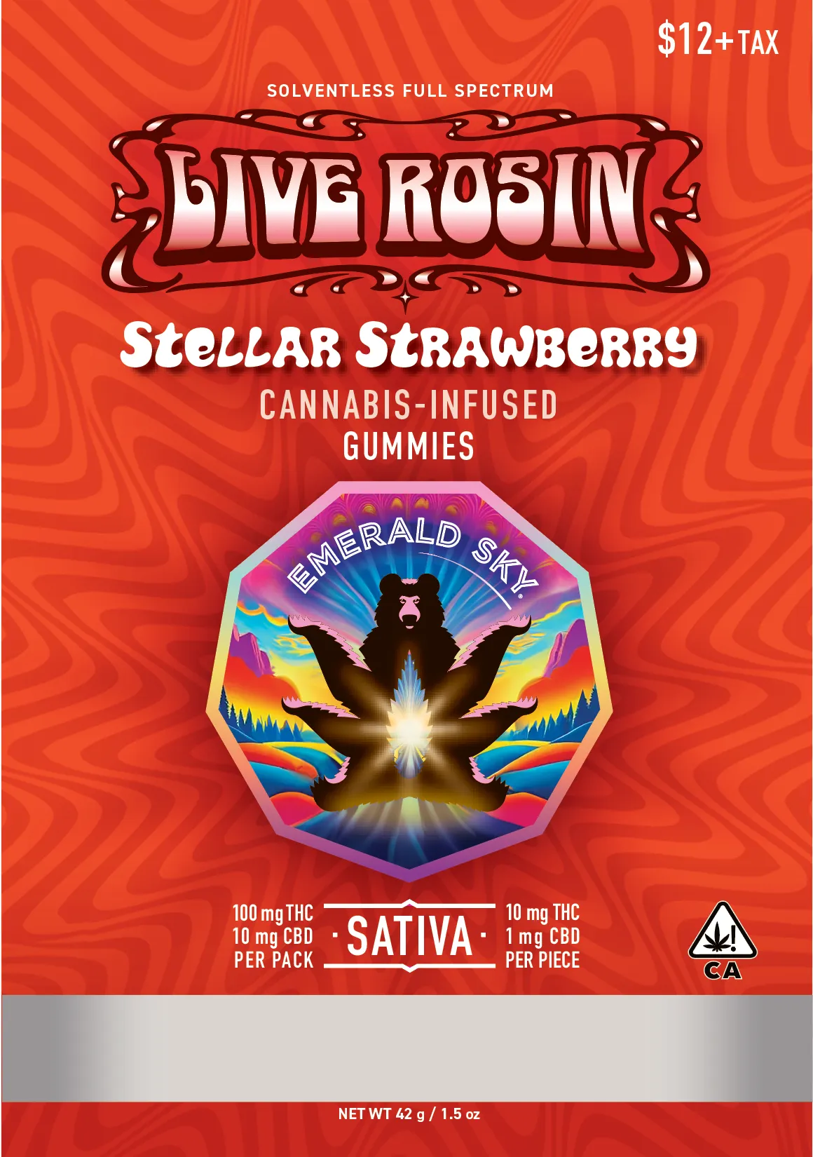 LIVE ROSIN GUMMIES 10PK [100MG] STELLAR STRAWBERRY - 100 MG - 10 PACK product image