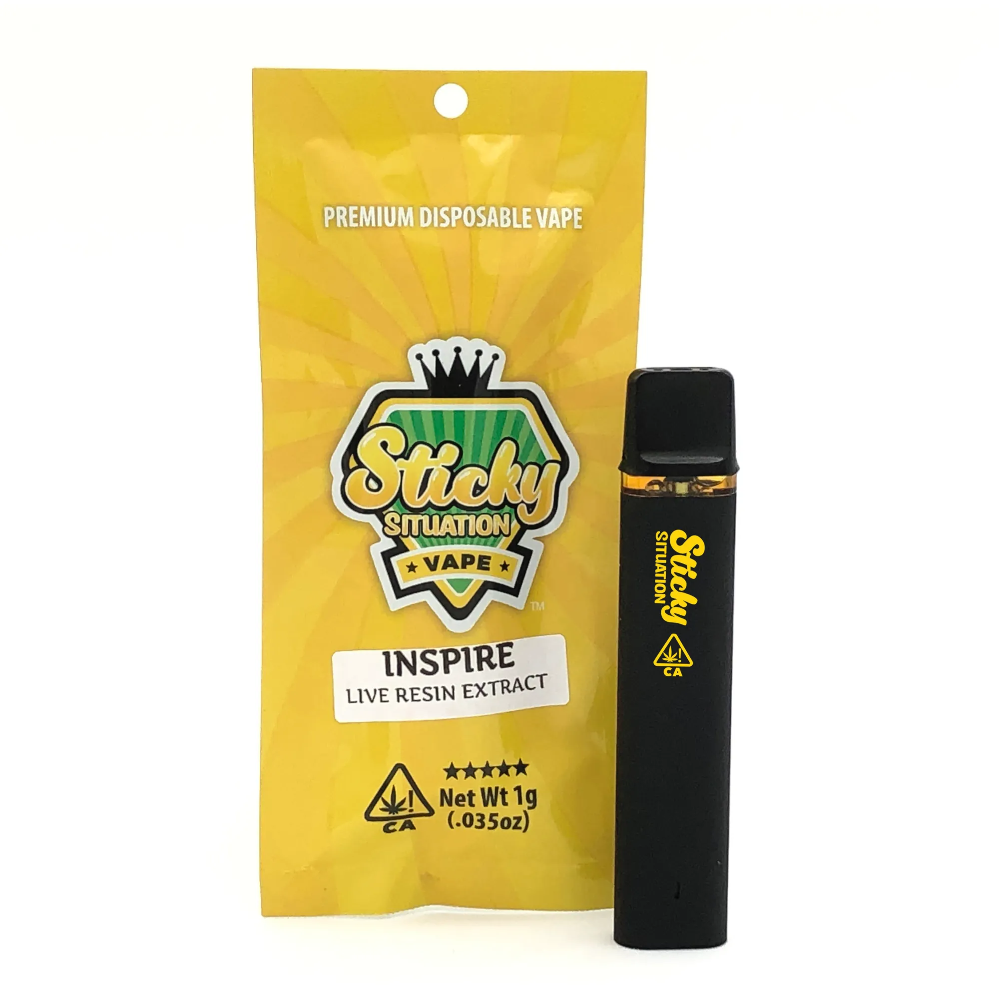 STICKY SITUATION LIVE RESIN CARTRIDGE [1G] INSPIRE LEMON DIESEL