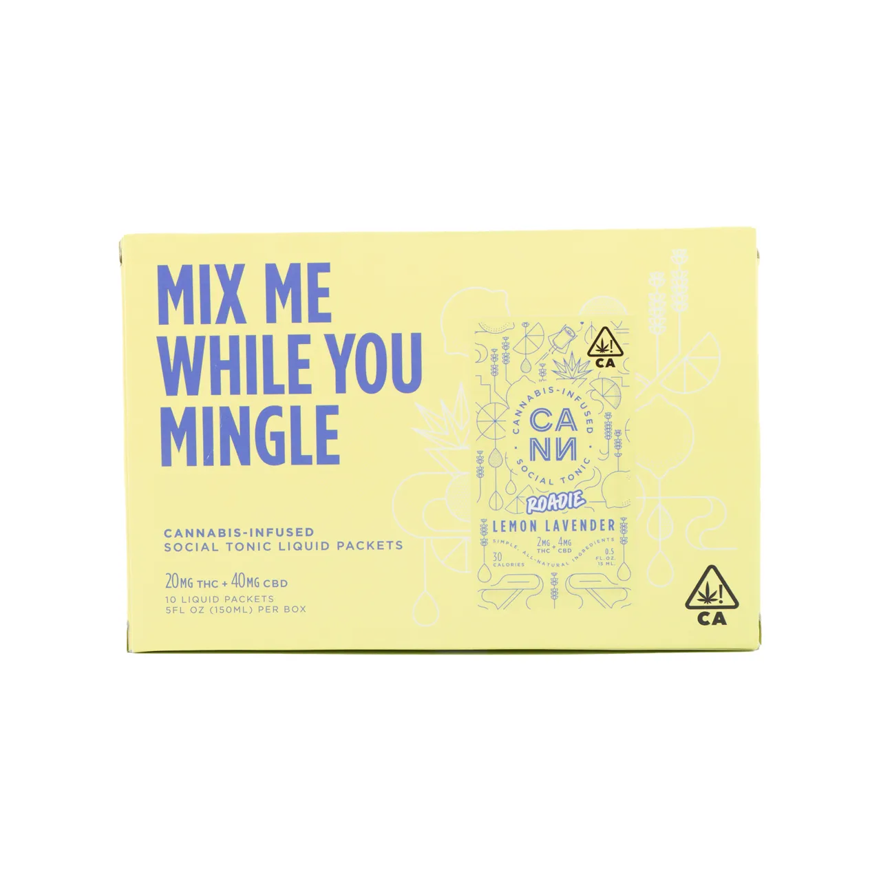 LEMON LAVENDER [16MG] 8PK ROADIES 1:2 THC:CBD