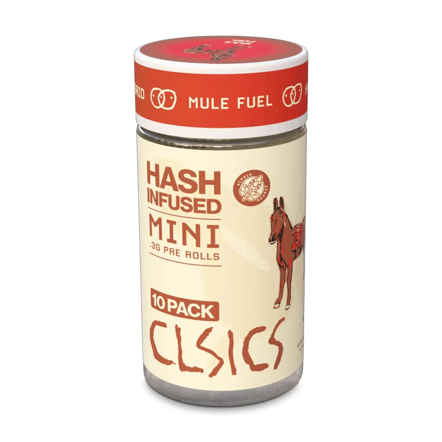 HASH INFUSED PREROLL 10PK [3G] MULE FUEL