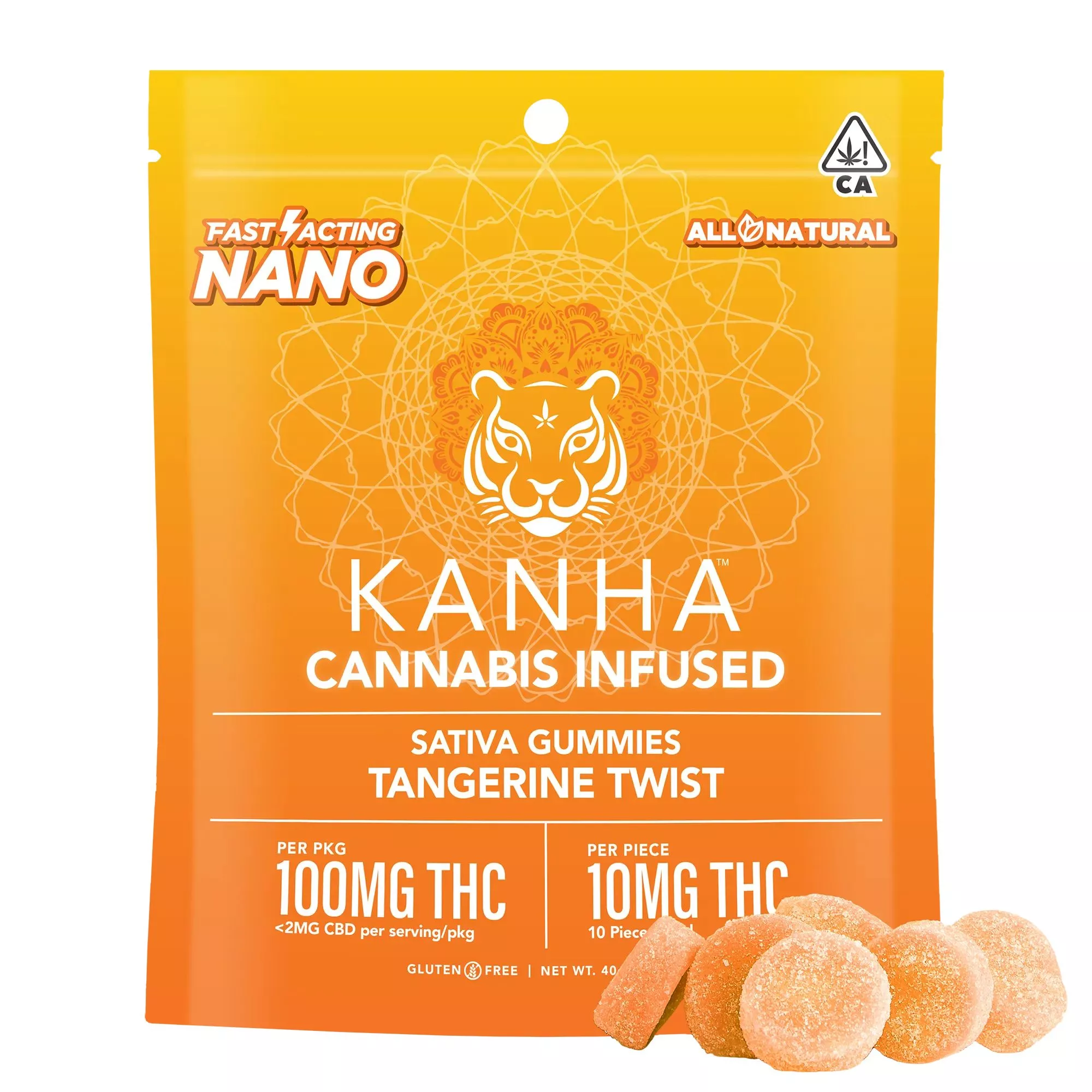 NANO GUMMIES 10PK [100MG] TANGERINE TWIST - 100 MG - 10 PACK product image