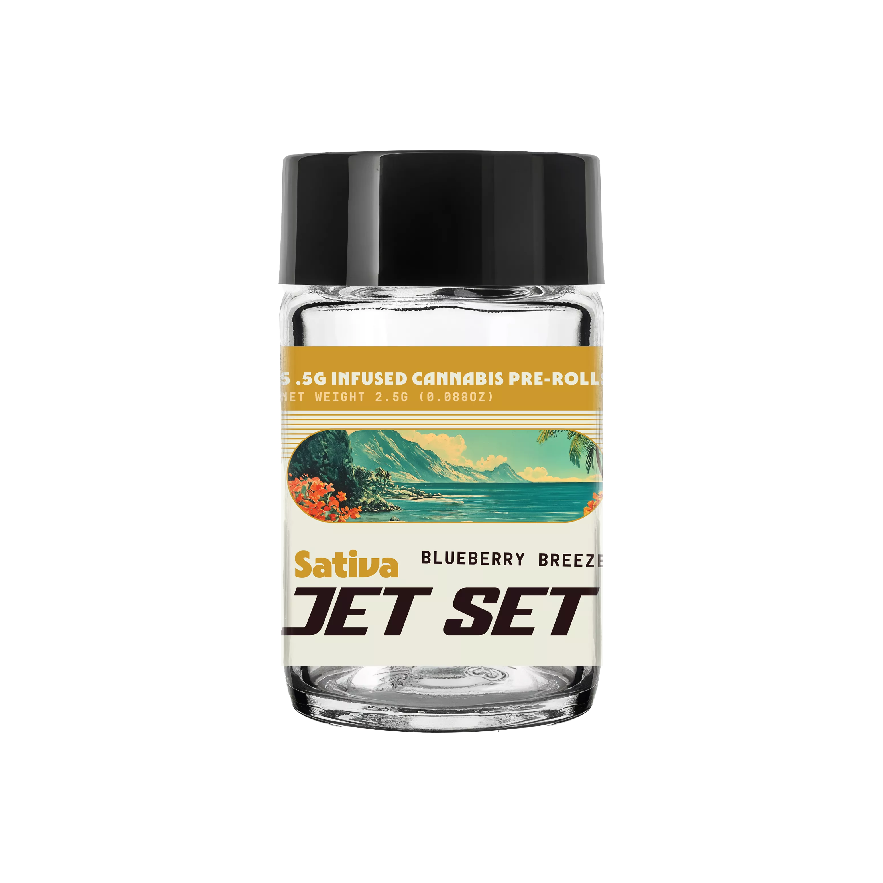 INFUSED KIEF COATED PREROLL 5PK [2.5G] BLUEBERRY BREEZE - 2.5 G - 5 PACK