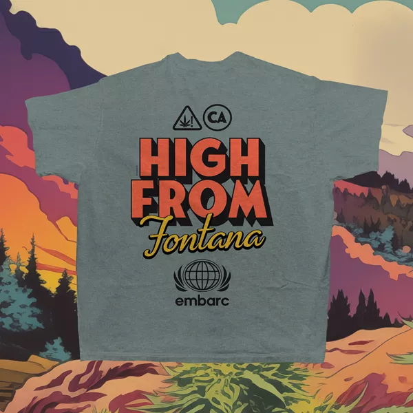 HIGH FROM FONTANA PREMIUM T-SHIRT SHORT SLEEVE BLUE STORM [L]