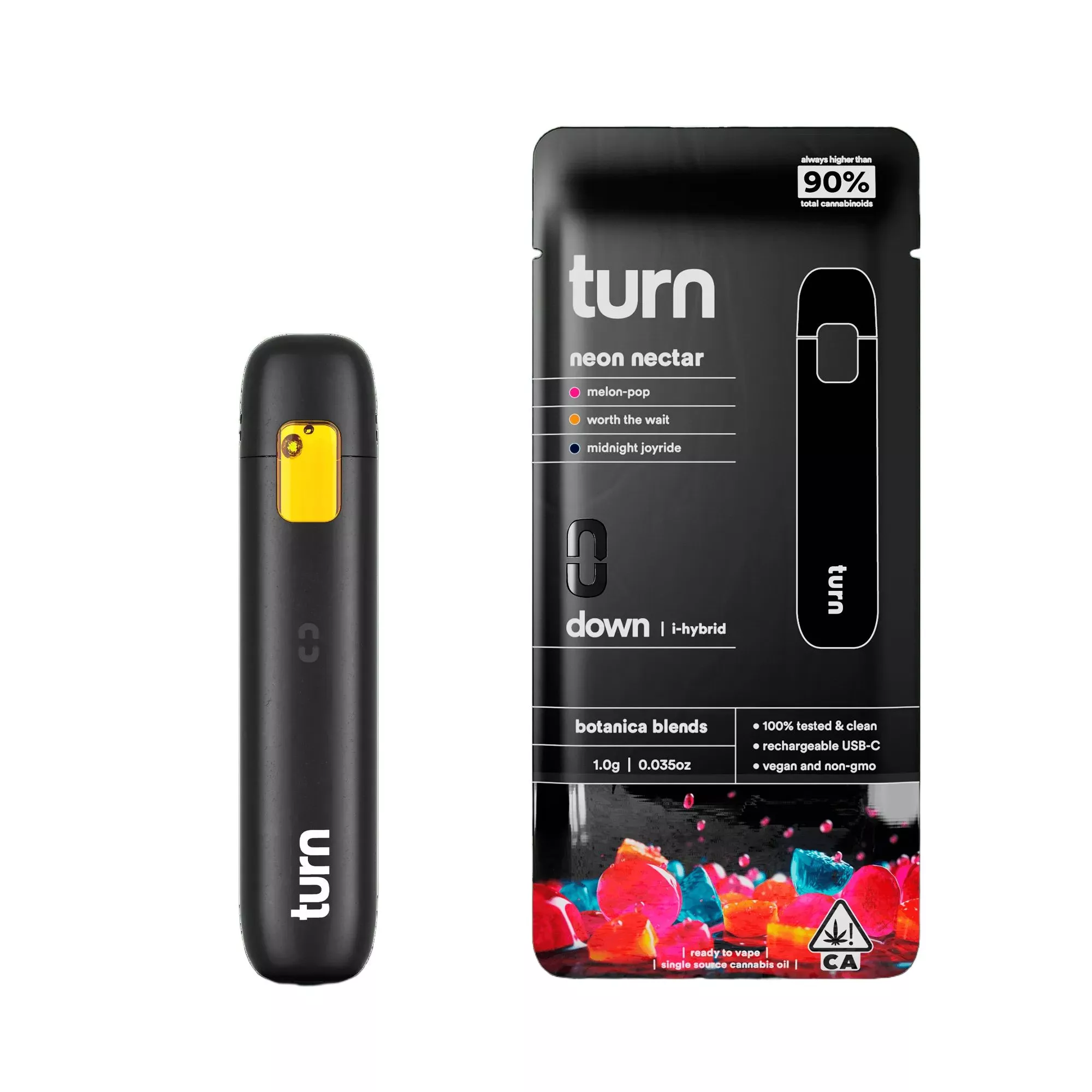 TURN DOWN BOTANICAL BLENDS READY TO USE VAPORIZER [1G] NEON NECTAR