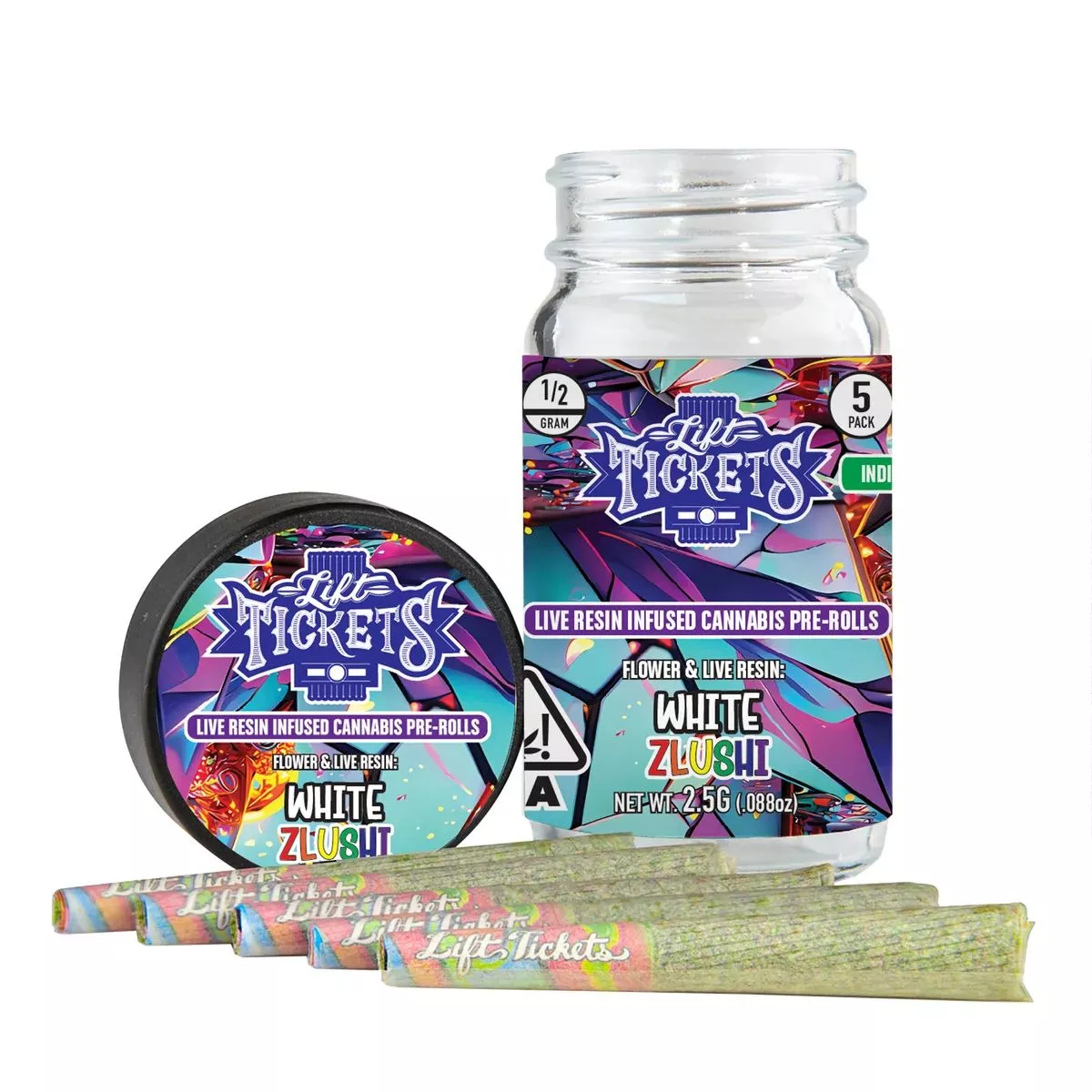 INFUSED PREROLL 5PK [2.5G] WHITE ZLUSHI product image