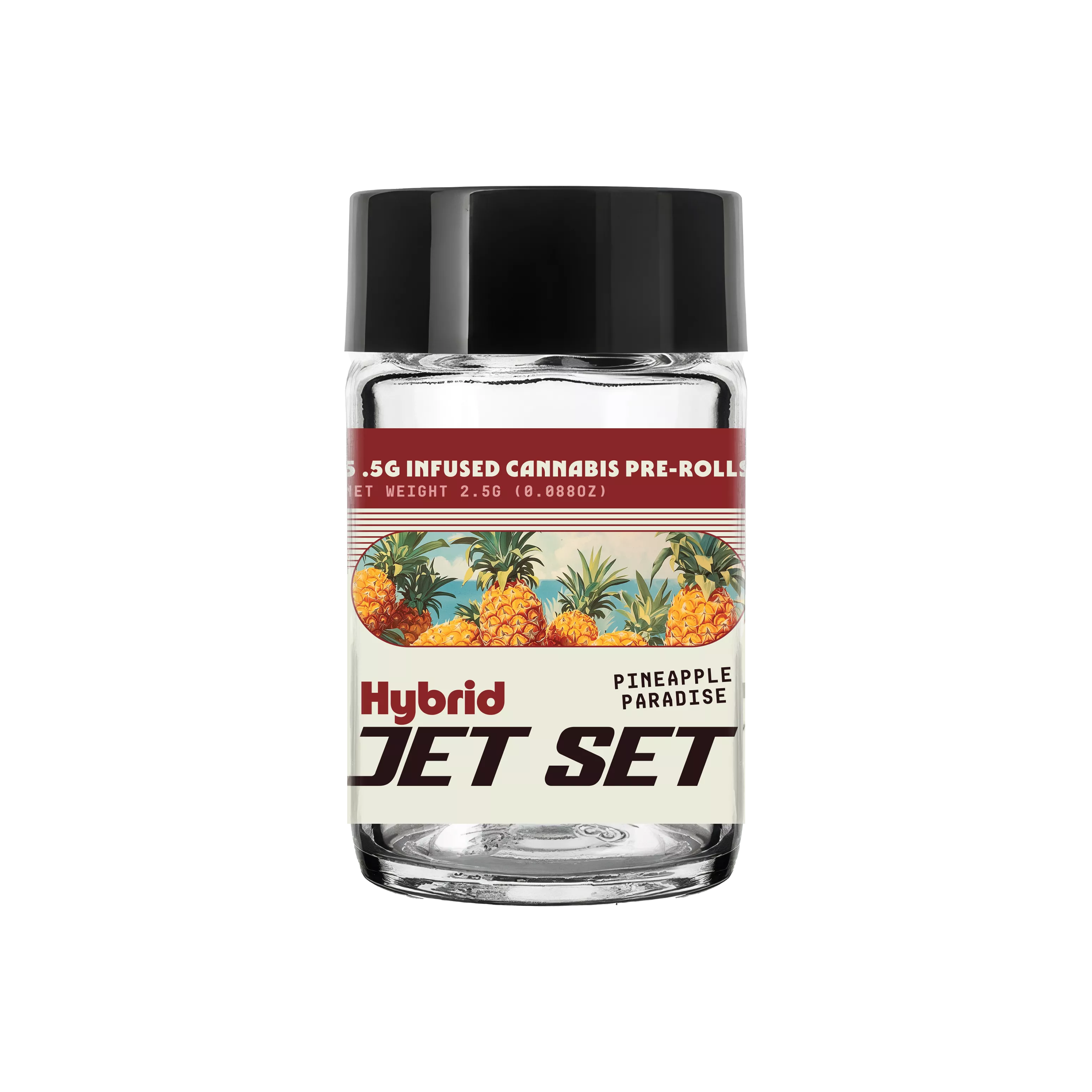 INFUSED KIEF COATED PREROLL 5PK [2.5G] PINEAPPLE PARADISE - 2.5 G - 5 PACK