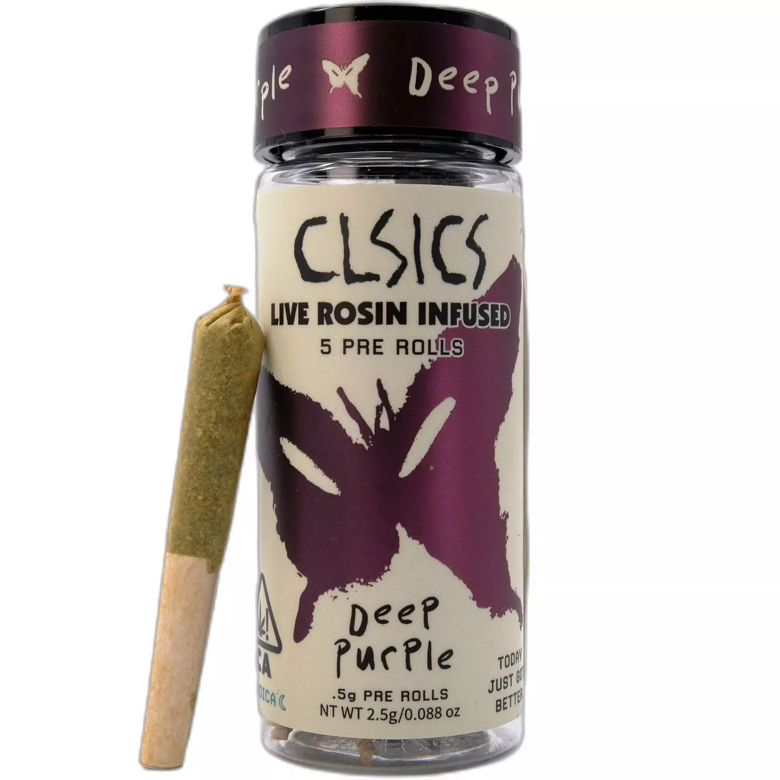 ROSIN INFUSED PREROLL 5PK [2.5G] DEEP PURPLE