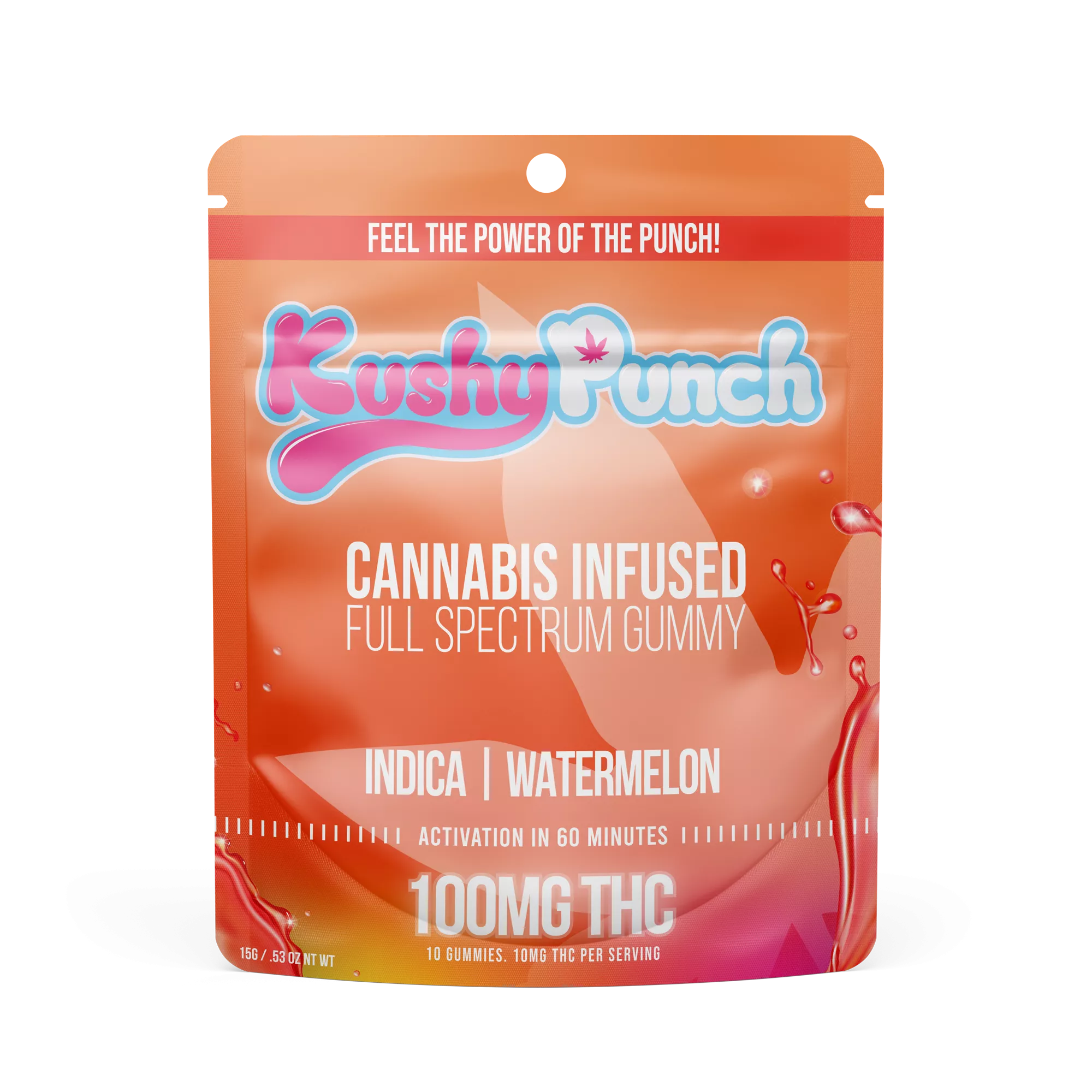 KUSHY PUNCH -WATERMELON INDICA GUMMIES 100MG