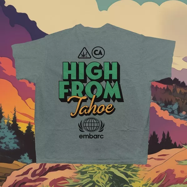 HIGH FROM TAHOE PREMIUM T-SHIRT SHORT SLEEVE BLUE STORM [L]
