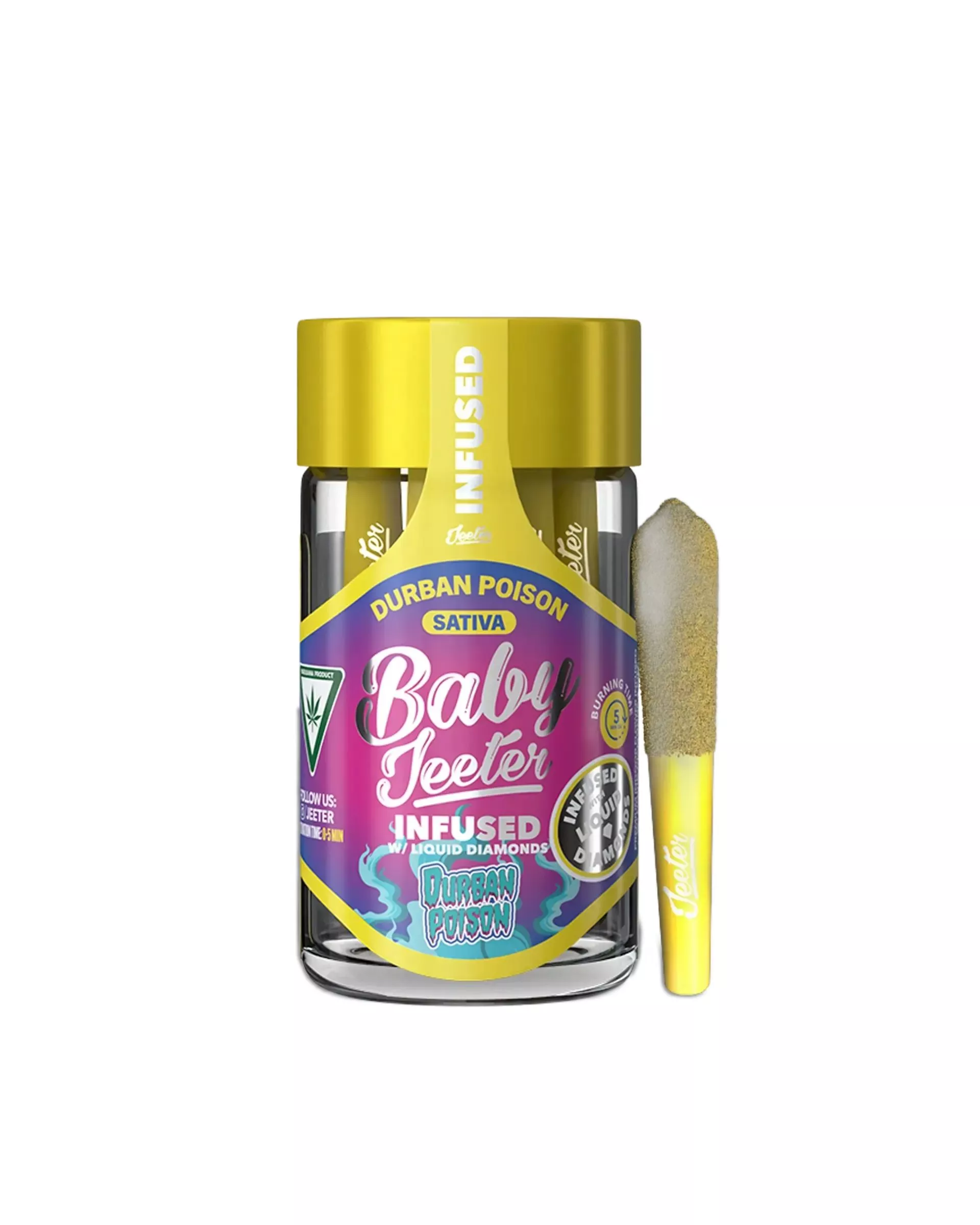 BABY JEETER INFUSED PREROLL 5PK [2.5G] DURBAN POISON product image