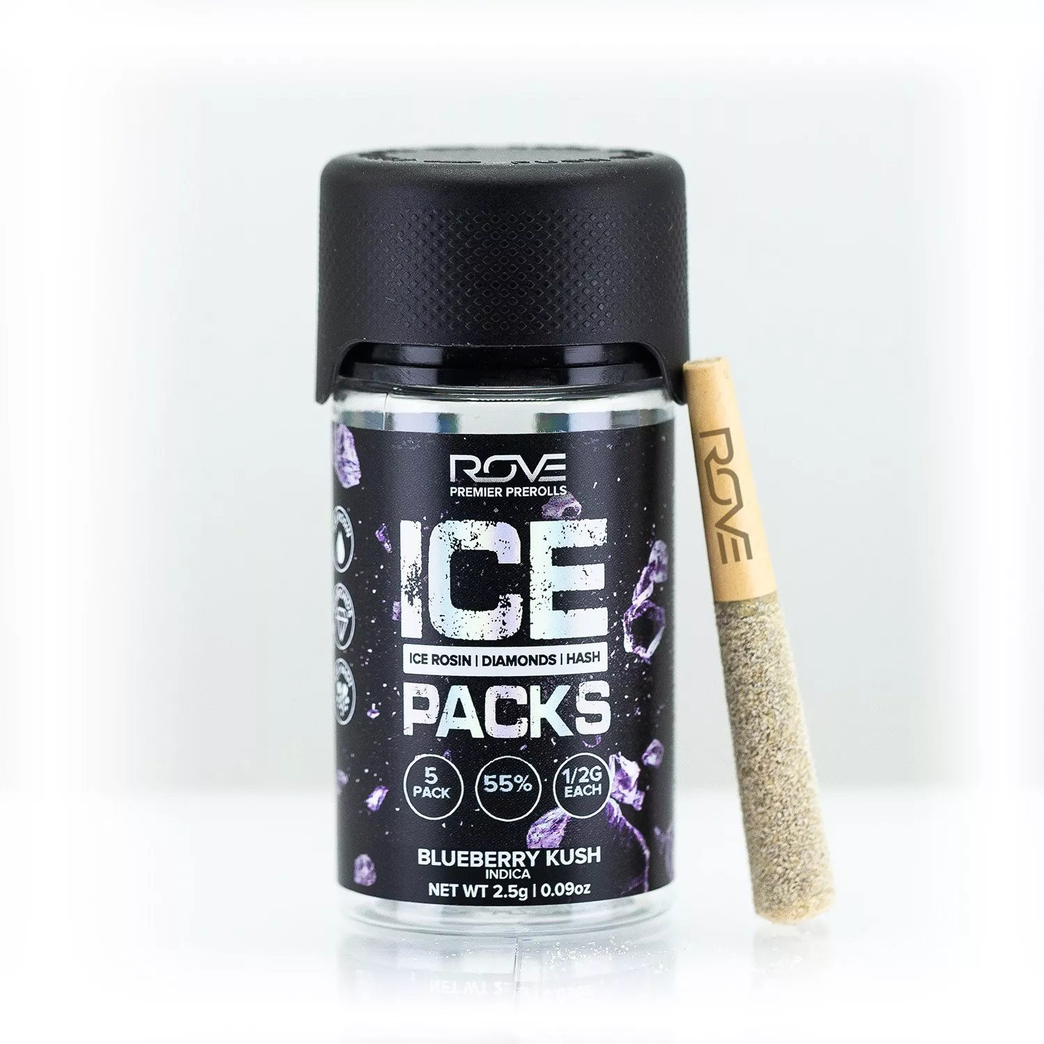 BLUEBERRY KUSH INFUSED PREROLLS 5 PACK 2.5G product image