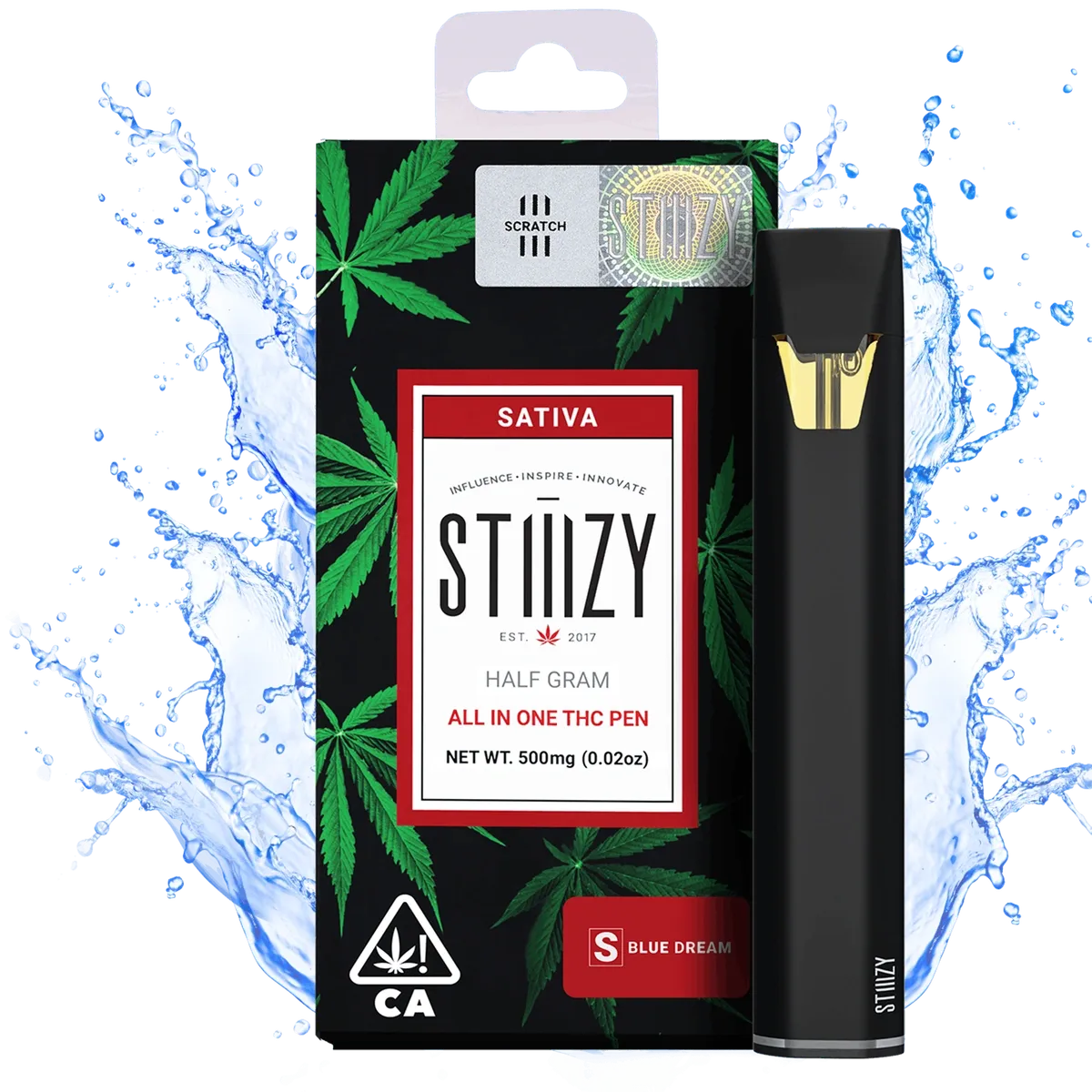 stiiizy blue dream pod thc vape california