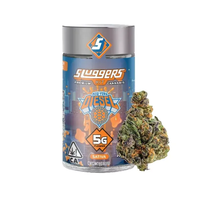 Sluggers NYC Diesel jar and flower 
