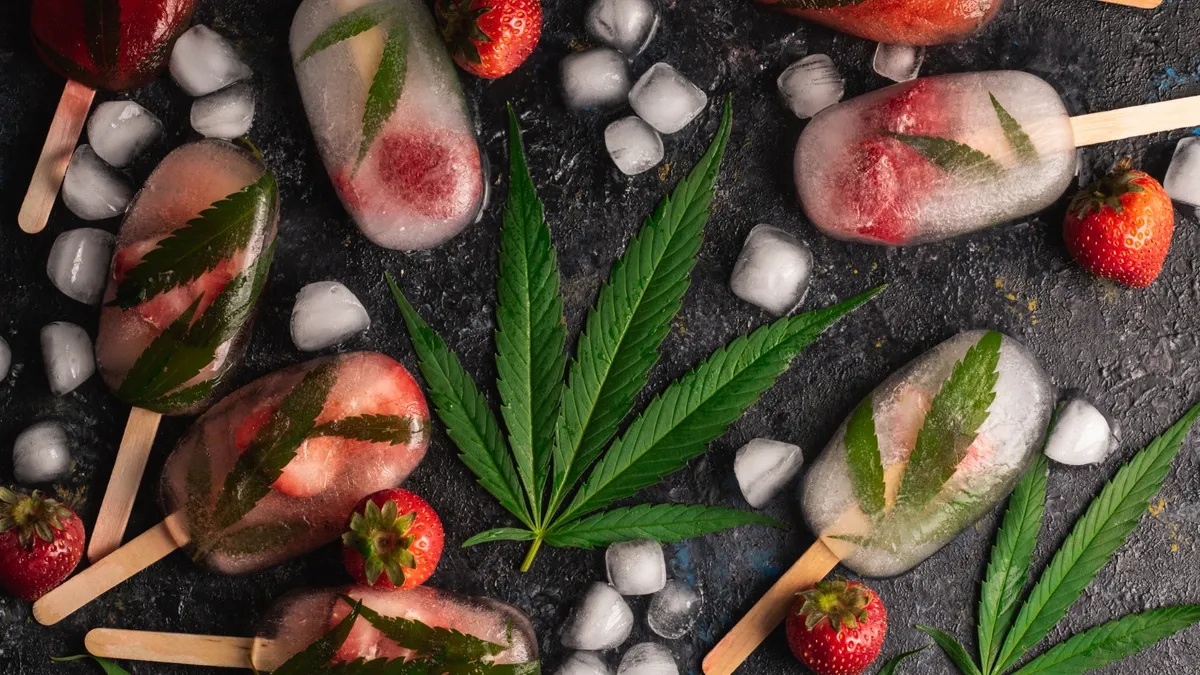 cannabis and strawberry pops