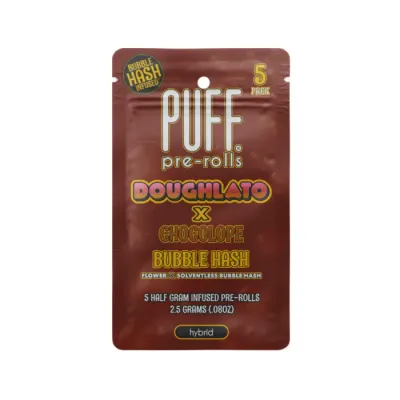 BUBBLE HASH PREROLL 5PK [2.5G] DOUGHLATO X CHOCOLOPE - 2.5 G - 5 PACK product image