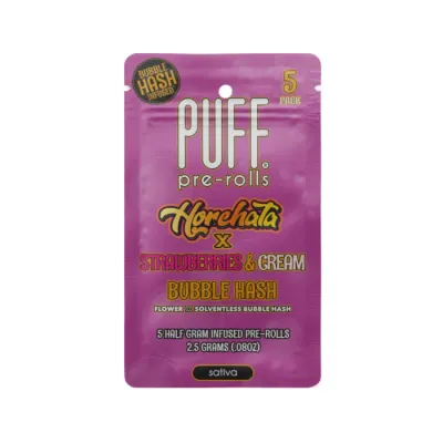 BUBBLE HASH PREROLL 5PK [2.5G] HORCHATA X STRAWBERRIES AND CREAM - 2.5 G - 5 PACK