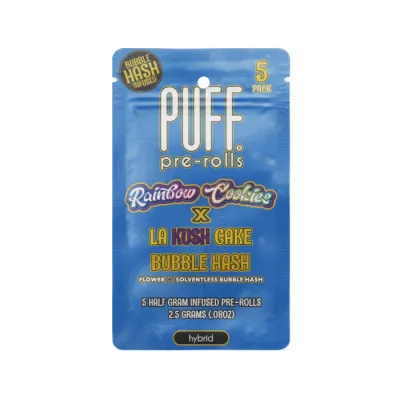BUBBLE HASH PREROLL 5PK [2.5G] RAINBOW COOKIES X LA KUSH CAKE - 2.5 G - 5 PACK product image