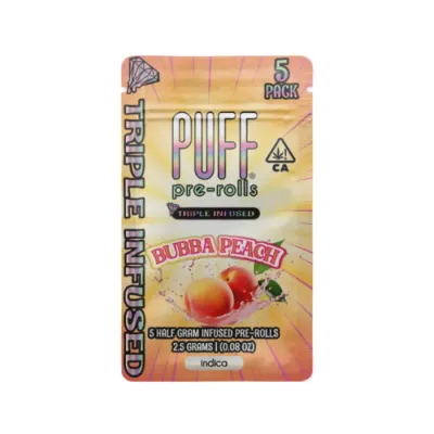 DIAMOND INFUSED PREROLL 5PK [2.5G] BUBBA PEACH - 2.5 G - 5 PACK product image