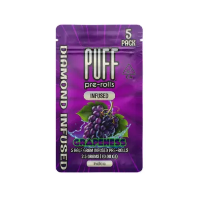 DIAMOND INFUSED PREROLL 5PK [2.5G] GRAPENESS - 2.5 G - 5 PACK