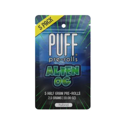 PREROLL 5PK [2.5G] ALIEN OG - 2.5 G - 5 PACK