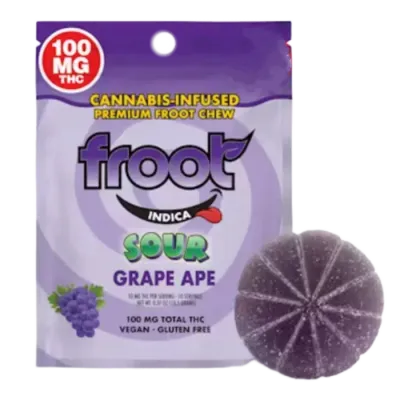 SOUR GRAPE CUT TO DOSE GUMMY SINGLE 100MG