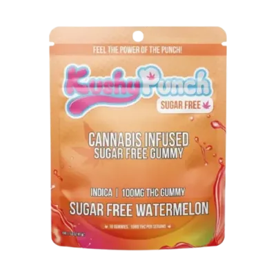 SUGAR FREE WATERMELON INDICA GUMMY 10 PACK 100MG
