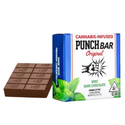 MINT DARK CHOCOLATE PUNCHBAR SINGLE 100MG