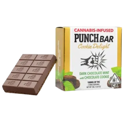 Mint Dark Chocolate with Chocolate Cookie Delight 100MG