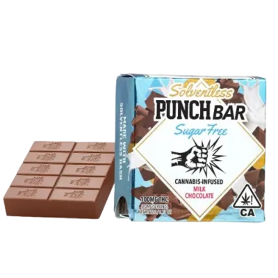 SUGAR FREE SOLVENTLESS MILK CHOCOLATE BAR SINGLE 100MG