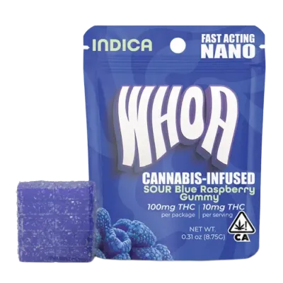 SOUR BLUE RASPBERRY GUMMY SINGLE 100MG