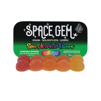 SOUR SPACE DROPS SOLVENTLESS GUMMY 10 PACK 100MG