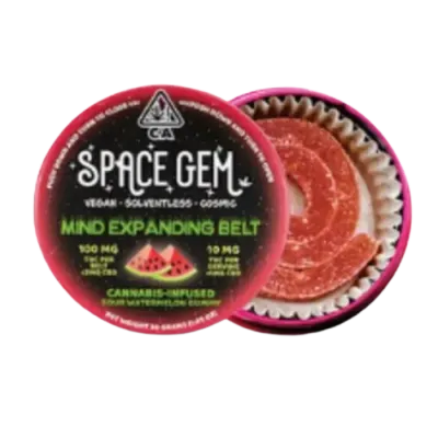 Sour Watermelon Solventless Gummy Belt Single 100MG
