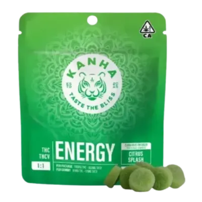 CITRUS SPLASH ENERGY GUMMY 1:1 THC:THCV 10 PACK 100MG