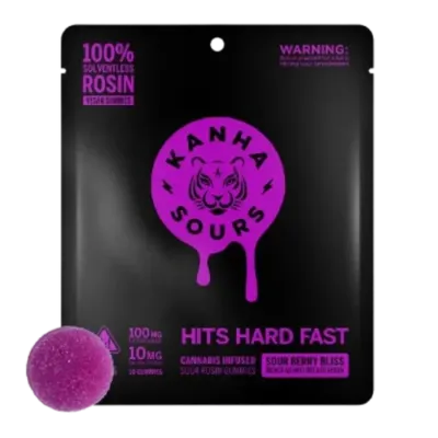 SOUR BERRY BLISS SOLVENTLESS ROSIN GUMMY 10 PACK 100MG
