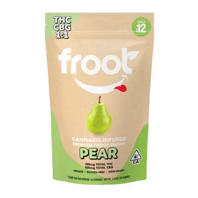 Pear Gummy 1:1 THC:CBG 10 Pack 100MG