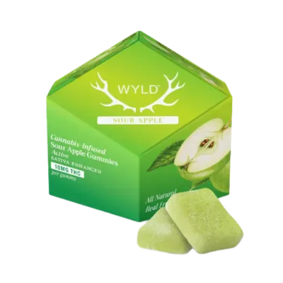 SOUR APPLE GUMMY 10 PACK 100MG