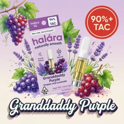 HIGH THC CARTRIDGE [1G] GRANDDADDY PURPLE - 1 G