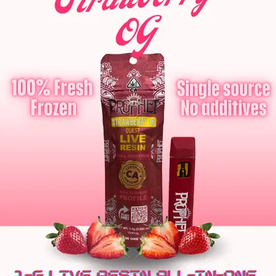 QUEST LIVE RESIN READY TO USE VAPORIZER [1G] STRAWBERRY OG - 1 G product image