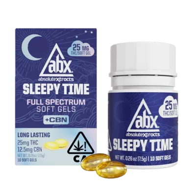 Sleepy Time Solventless and CBN Soft Gels 25mg THC 250mg 10pk
